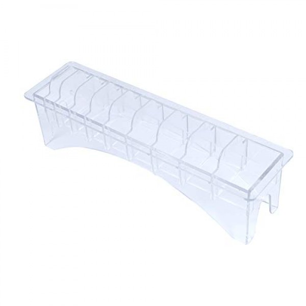 AUEAR, 직사각형 플라스틱 가이드 빗 보관 상자 헤어 도구 용품 주최자 클리퍼 제한 빗 헤어 클리퍼 가드 케이스 홀더 이발사