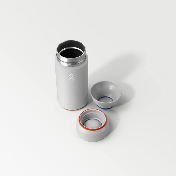 Ocean Bottle - 재활용 스테인리스 스틸로 만든 보온병 -  및 재사용 가능 - Rock Grey - 350ml Rock Grey Brew Flask 350ml