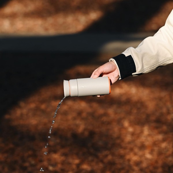 Ocean Bottle - 재활용 스테인리스 스틸로 만든 보온병 -  및 재사용 가능 - Rock Grey - 350ml Rock Grey Brew Flask 350ml