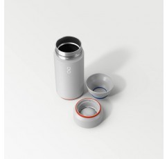 Ocean Bottle - 재활용 스테인리스 스틸로 만든 보온병 -  및 재사용 가능 - Rock Grey - 350ml Rock Grey Brew Flask 350ml