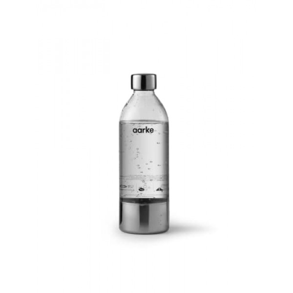 Aarke Carbonator 3 워터 카보네이터, 스테인리스 스틸 마감 + 2 x PET 병 800 ml + 아로마 드롭 시트러스 트위스트