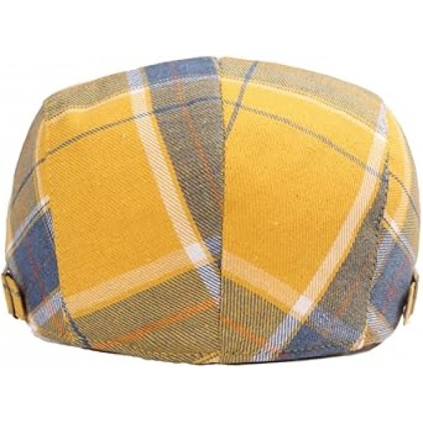 WITHMOONS 조정 가능한 다채로운 격자 무늬 플랫 캡 신문 배달원 Cabbie 개츠비 골프 베레모 모자 YZ30109