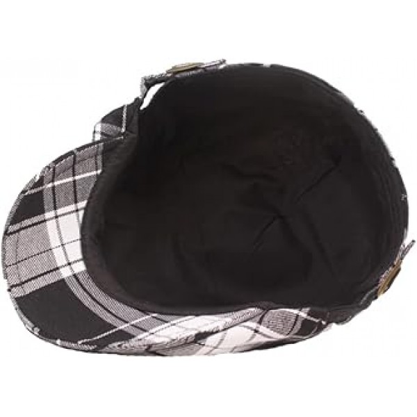 WITHMOONS 조정 가능한 다채로운 격자 무늬 플랫 캡 신문 배달원 Cabbie 개츠비 골프 베레모 모자 YZ30109