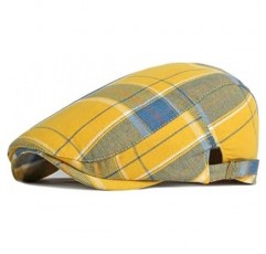 WITHMOONS 조정 가능한 다채로운 격자 무늬 플랫 캡 신문 배달원 Cabbie 개츠비 골프 베레모 모자 YZ30109