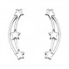 소피아 밀라노 - 여성용 귀걸이 925 실버 - 스타 롱 이어 커프 - 20734, 스털링 실버