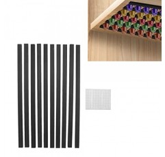 GLOGLOW 커피 캡슐 홀더, 수직 또는 수평으로 장착된 네스프레소 포드 홀더 네스프레소 포드용 DIY 접착 캡슐 홀더 싱글 사이즈 11.81 x 0.47 x 0.23인치 블랙