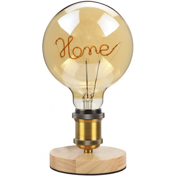 Golden Bulb Alphabet Led Bulbs 4W G125 Edison Bulb 2000Kelvin Warmth Glow Specialty Fancy Light Bulbs (Home Lamp)