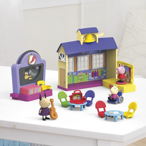 Peppa Pig Peppa's Adventures Peppa's School Playgroup Preschool Toy, 음성 및 소리 포함, 3세 이상 학교 Playgroup Playset