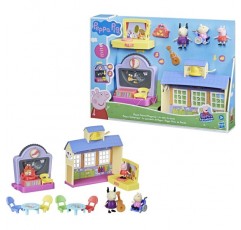 Peppa Pig Peppa's Adventures Peppa's School Playgroup Preschool Toy, 음성 및 소리 포함, 3세 이상 학교 Playgroup Playset