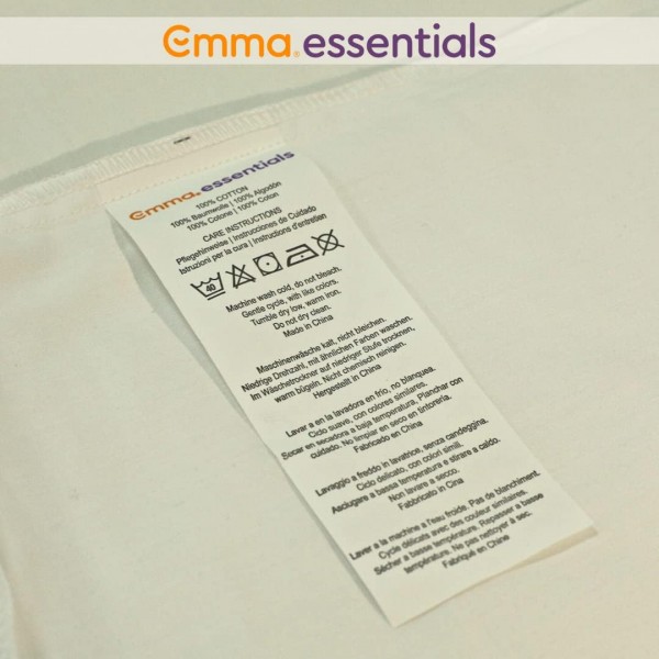 EMMA Essentials 베갯잇 2개 세트 40x70 cm, 흰색, 100% 면으로 만든 베갯잇, 매우 부드럽고 통기성 및 세탁 가능 - 30일 시험 수면 40x70 cm 흰색