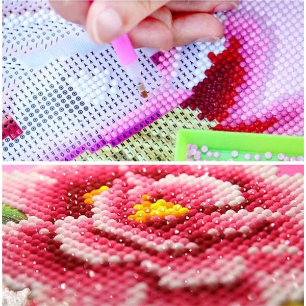 Nicole Knupfer 5D 다이아몬드 페인팅 라인 석 말 다이아몬드 페인팅 키트 크리스탈 라인 석 공예 그림 DIY 모자이크 그림 세공 공예 홈 장식 (150x60cm)