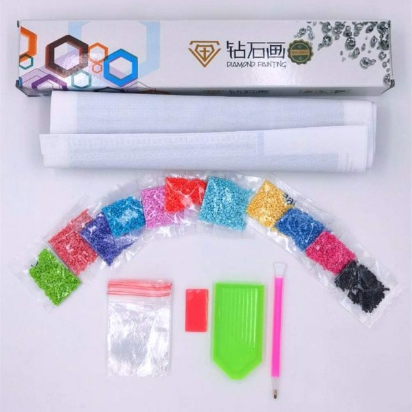 Nicole Knupfer 5D 다이아몬드 페인팅 라인 석 말 다이아몬드 페인팅 키트 크리스탈 라인 석 공예 그림 DIY 모자이크 그림 세공 공예 홈 장식 (150x60cm)