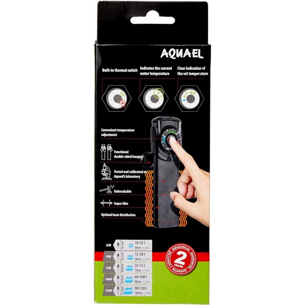 AQUAEL 115511 플라스틱 히터 ULTRA HEATER 25W, 190g 25와트