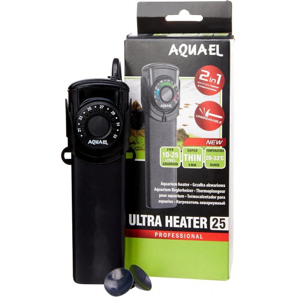 AQUAEL 115511 플라스틱 히터 ULTRA HEATER 25W, 190g 25와트