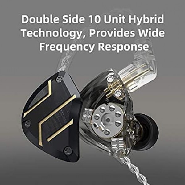 CCA C10 Pro 인이어 모니터 HiFi 1DD+4BA 하이브리드 드라이버 고화질 이어폰 음악가용 분리형 2핀 케이블이 있는 알루미늄 합금 스포츠 헤드폰 마이크 없음 퍼플