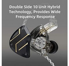 CCA C10 Pro 인이어 모니터 HiFi 1DD+4BA 하이브리드 드라이버 고화질 이어폰 음악가용 분리형 2핀 케이블이 있는 알루미늄 합금 스포츠 헤드폰 마이크 없음 퍼플