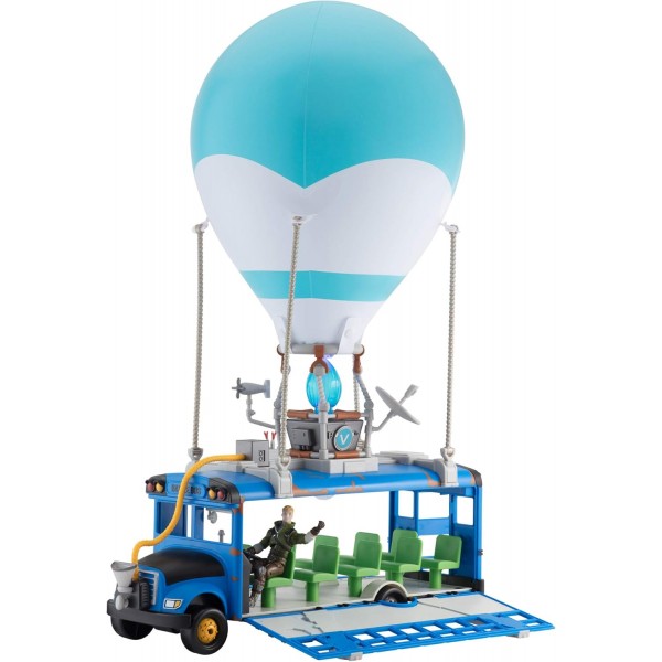 포트나이트 FNT0380 배틀 디럭스-조명과 소리가 있는 풍선 풍선 기능 및 FNT1059 Durrr 버거 푸드 트럭 TRUCK-9인치 기능 차량과 2.5인치 관절 소고기 보스 피규어 + Durrr 버거 