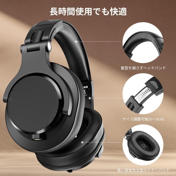 Bopmen Over-Ear 헤드폰 - Shareport가 있는 유선 스튜디오 헤드폰 녹음 모니터링을 위한 스테레오 베이스 사운드가 있는 접이식 헤드셋 키보드 기타 앰프 DJ 핸드폰 블랙(Y71)