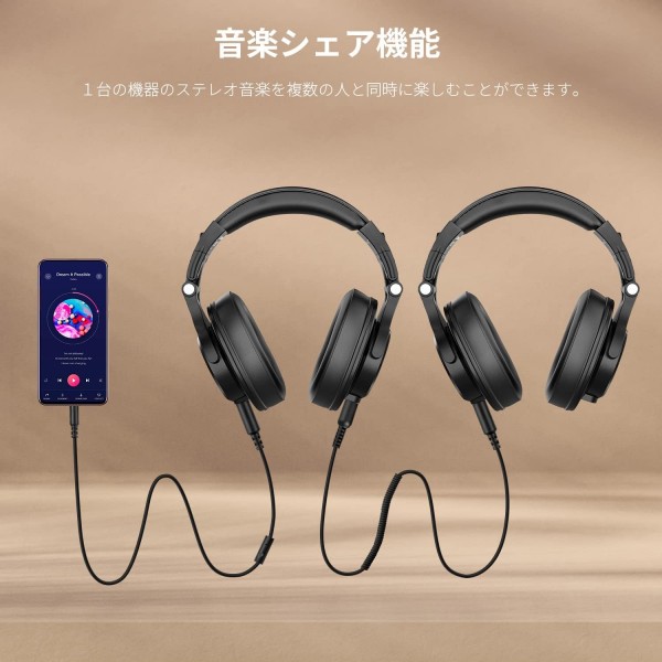 Bopmen Over-Ear 헤드폰 - Shareport가 있는 유선 스튜디오 헤드폰 녹음 모니터링을 위한 스테레오 베이스 사운드가 있는 접이식 헤드셋 키보드 기타 앰프 DJ 핸드폰 블랙(Y71)