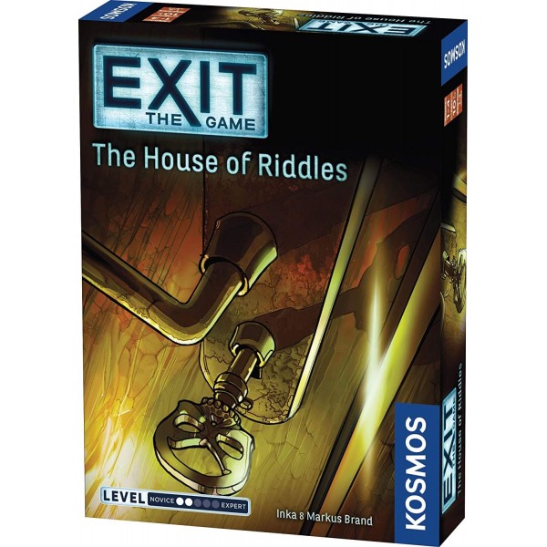 Thames & Kosmos - EXIT: The House of Riddles - Level: 2/5 - Unique Escape Room Game - 1-4인용 - 성인 및 어린이를 위한 퍼즐 해결 전략 보드 게임, 10세 이상 - 694043 싱글