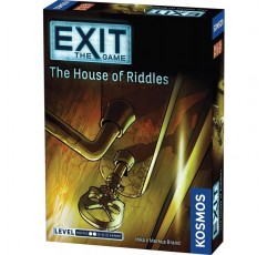 Thames & Kosmos - EXIT: The House of Riddles - Level: 2/5 - Unique Escape Room Game - 1-4인용 - 성인 및 어린이를 위한 퍼즐 해결 전략 보드 게임, 10세 이상 - 694043 싱글
