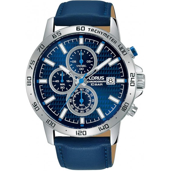 로러스 스포츠 남성용 시계 크로노그래프 스테인리스 스틸 가죽 스트랩 포함 RM307GX9