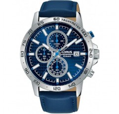 로러스 스포츠 남성용 시계 크로노그래프 스테인리스 스틸 가죽 스트랩 포함 RM307GX9