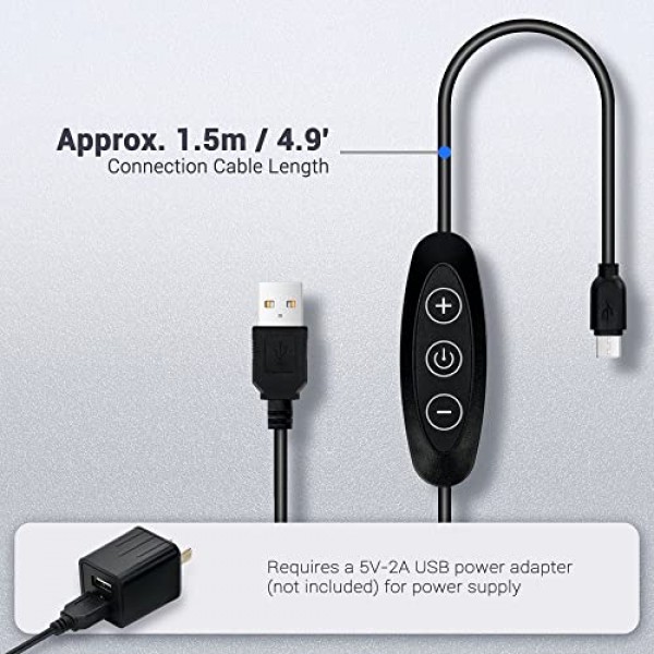 JJC 사진 슬라이드 및 필름 디지털화 LED 조명 키트(35mm 필름 스트립 및 슬라이드 홀더 포함), 10레벨 밝기 슈 마운트 사진 슬라이드 및 필름 네거티브 스캐닝 복사용 LED 