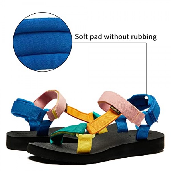 Muboliy 여성용 샌들 아치 지원 요가 매트 깔창 야외 Wadable 샌들과 캐주얼 여름 물 샌들