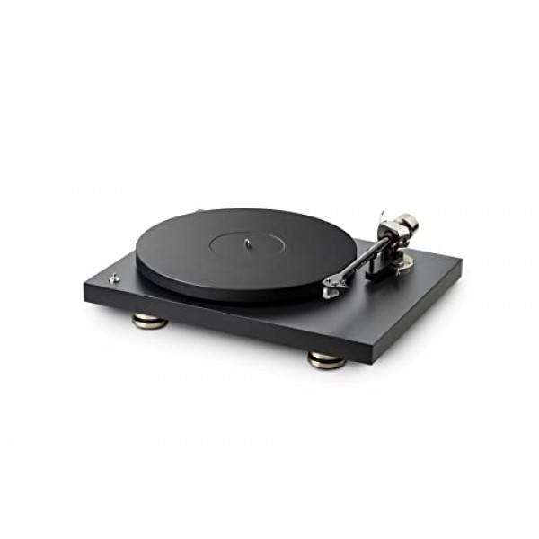 Pro-Ject 데뷔 PRO, 탄소-알루미늄 하이브리드 톤암, 전자 속도 전환 및 Pick It PRO를 갖춘 새로 개발된 오디오파일 턴테이블, 새틴 블랙