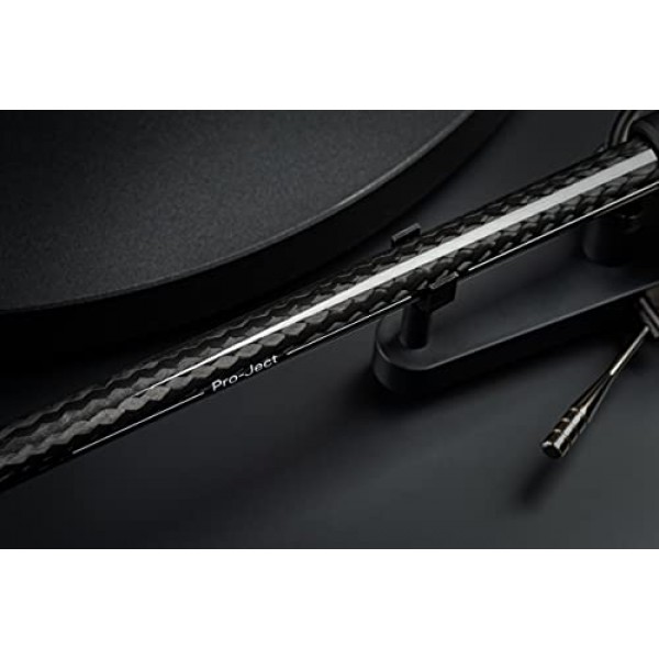 Pro-Ject 데뷔 PRO, 탄소-알루미늄 하이브리드 톤암, 전자 속도 전환 및 Pick It PRO를 갖춘 새로 개발된 오디오파일 턴테이블, 새틴 블랙