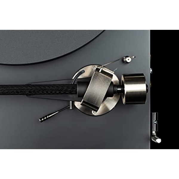 Pro-Ject 데뷔 PRO, 탄소-알루미늄 하이브리드 톤암, 전자 속도 전환 및 Pick It PRO를 갖춘 새로 개발된 오디오파일 턴테이블, 새틴 블랙