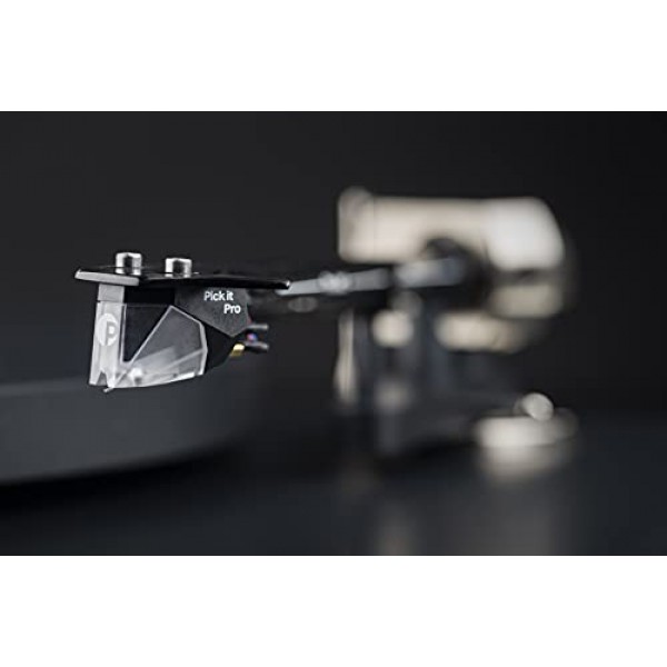 Pro-Ject 데뷔 PRO, 탄소-알루미늄 하이브리드 톤암, 전자 속도 전환 및 Pick It PRO를 갖춘 새로 개발된 오디오파일 턴테이블, 새틴 블랙