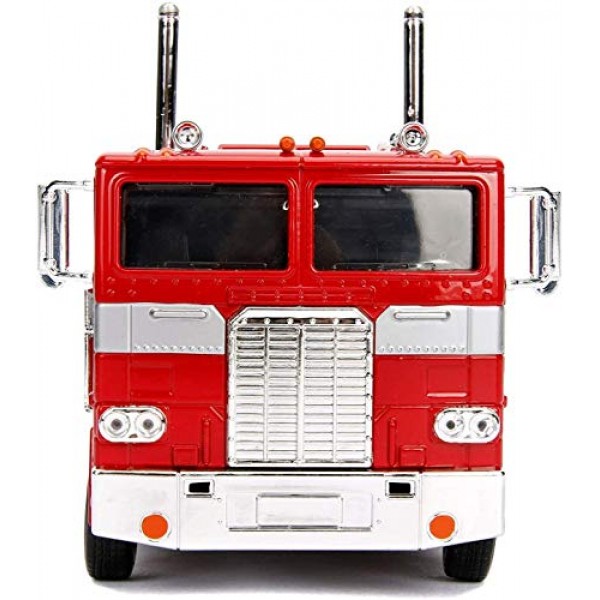 트랜스포머 G1 Optimus Prime Truck with Robot on Chassis Die-cast Car Red