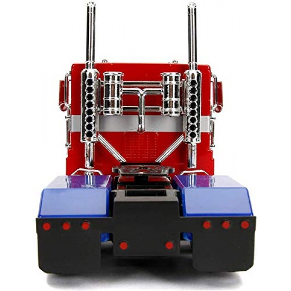 트랜스포머 G1 Optimus Prime Truck with Robot on Chassis Die-cast Car Red