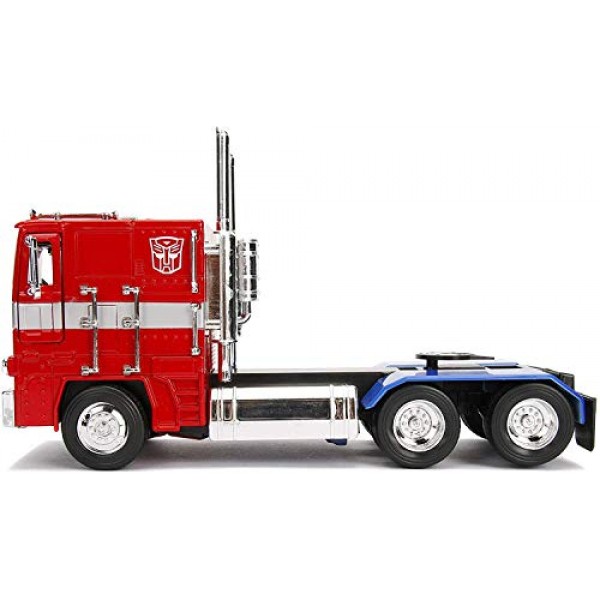 트랜스포머 G1 Optimus Prime Truck with Robot on Chassis Die-cast Car Red