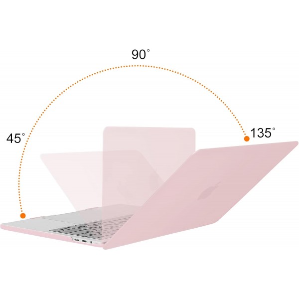 MacBook Pro 13 인치 2023 2022 2021-2016 M2 M1 A2338/A2289/A2251/A2159/A1989/A1706/A1708, 플라스틱 하드 쉘 및 키보드 보호기 및 화면 보호기 및 보관 가방, 로즈 쿼츠와 호환되는 MOSISO 케