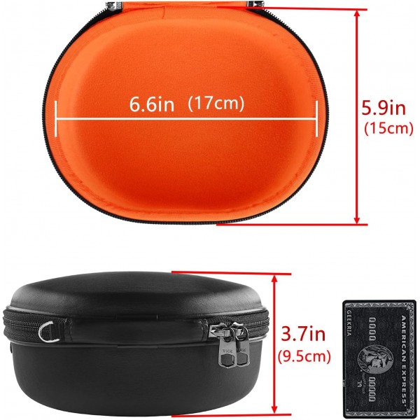 Anker Life Q20+, Life Q20, Soundcore Life Q10의 Soundcore와 호환되는 Geekria Shield 헤드폰 케이스 케이블 보관이 가능한 교체용 하드 여행용 케이스(검은색)