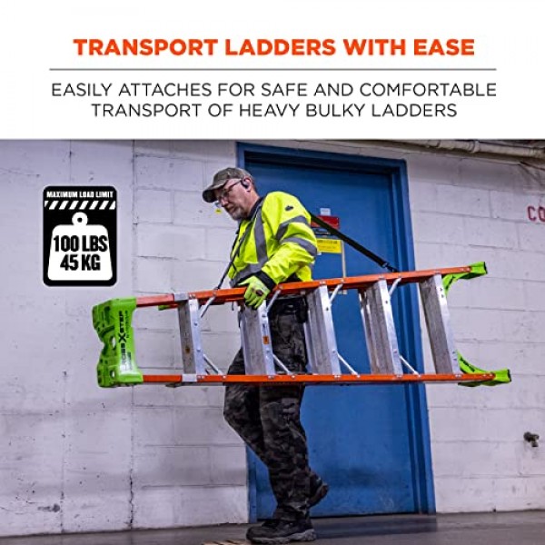 Ergodyne Arsenal 5302 사다리 어깨 리프팅 스트랩, 블랙