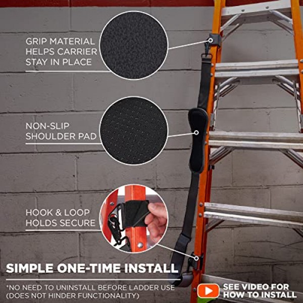 Ergodyne Arsenal 5302 사다리 어깨 리프팅 스트랩, 블랙