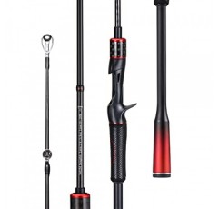 Sougayilang 낚싯대, IM7 흑연 스피닝 로드 및 캐스팅 로드, 스테인레스 스틸 가이드, 슈퍼폴리머 핸들, 민물 및 바닷물 낚시용 2개 부품