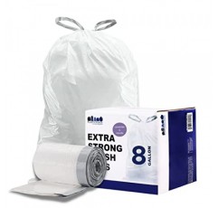 Plasticplace 8갤런 쓰레기 봉투 │ 0.7밀 │ 라벤더 및 소프트 바닐라 향 쓰레기통 라이너 │ 22