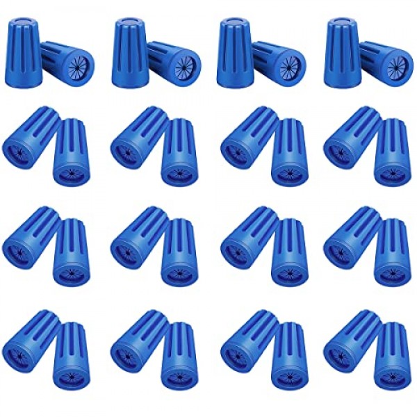 22AWG-14AWG용 방수 조경 와이어 커넥터, 파란색 그리스 캡 실외 전기 너트 캡은 관개 시스템에 사용 가능(25팩)