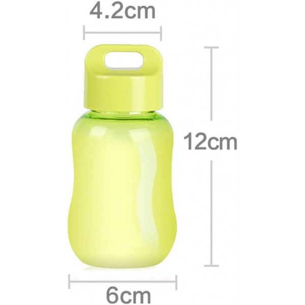 cailiya 마시는 병, 휴대용 스포츠 병, 미니 플라스틱 컵, 로프가 달린 손 컵, 야외 하이킹 캠핑, 여행, 스포츠에 적합, 매일 음료, 보관에도 적합(2PCS, 200ML)(녹색)