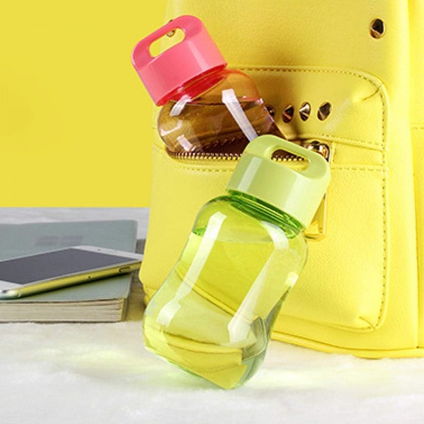 cailiya 마시는 병, 휴대용 스포츠 병, 미니 플라스틱 컵, 로프가 달린 손 컵, 야외 하이킹 캠핑, 여행, 스포츠에 적합, 매일 음료, 보관에도 적합(2PCS, 200ML)(녹색)