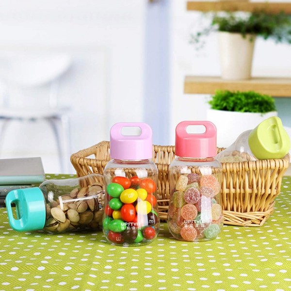 cailiya 마시는 병, 휴대용 스포츠 병, 미니 플라스틱 컵, 로프가 달린 손 컵, 야외 하이킹 캠핑, 여행, 스포츠에 적합, 매일 음료, 보관에도 적합(2PCS, 200ML)(녹색)