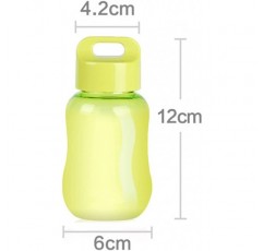 cailiya 마시는 병, 휴대용 스포츠 병, 미니 플라스틱 컵, 로프가 달린 손 컵, 야외 하이킹 캠핑, 여행, 스포츠에 적합, 매일 음료, 보관에도 적합(2PCS, 200ML)(녹색)