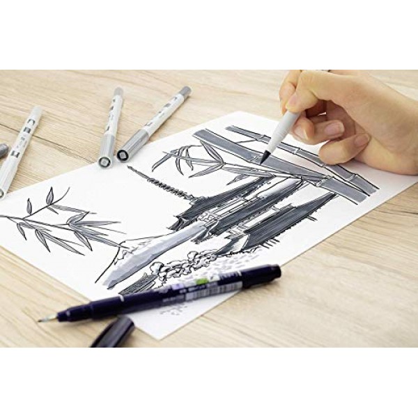 Tombow ABT PRO ABTP-5P-5 알코올 기반 마커(두 개의 펜촉 블루 색상 포함)