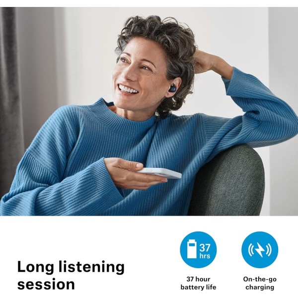 Sennheiser TV Clear 세트 - 패시브 노이즈 캔슬링 및 Bluetooth 기능을 갖춘 무선 TV 이어폰 - 편안한 무선 인이어 TV 헤드셋