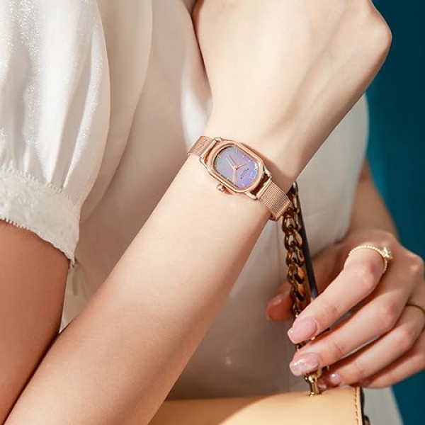 SOLLEN 여성용 쿼츠 시계, 방수 패션 아날로그 쿼츠 여성용 시계